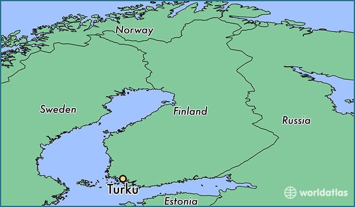 Карта Турку, Финландия