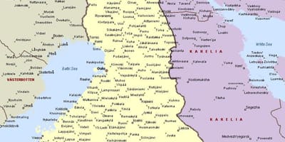 Финландия карта с градовете