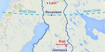 Финландия Леви карта