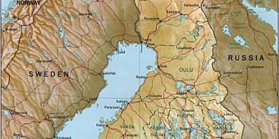 Топографическая карта Финландия