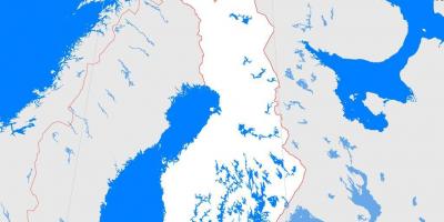 Карта на Финландия контур